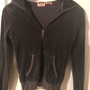 Juicy Couture Velour Zip Hoodie Gray